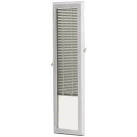 ODL White Cordless Add On Enclosed Aluminum Blinds with 1/2 in. Slats for 8 in. Wide x 36 in. Length Side Light Door Windows