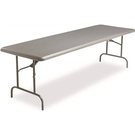 Iceberg 96 in. Charcoal Plastic Folding High Top Table
