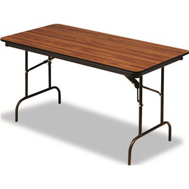 Iceberg 72 in. Oak Wood Stackable Folding Utility Table