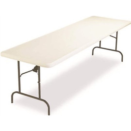 Iceberg 96 in. Platinum/Powder Coated Plastic Folding High Top Table