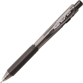 Pentel Ballpoint Retractable Pen, Wow, Black Ink, Medium (36 per Pack)