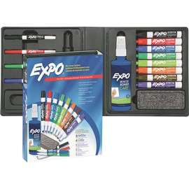 EXPO Low Odor Dry Erase Marker Eraser and Cleaner Chisel/Fine (12-Set)