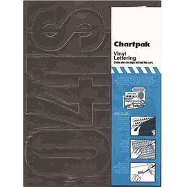 Chartpak 6 in. H Vinyl Press-On Self Adhesive Numbers in Black (21-Pack)