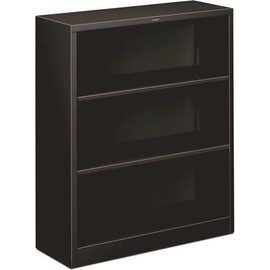 HON 34-1/2 in. W x 12-5/8 in. D x 41 in. H Black 3-Shelves Metal Bookcase