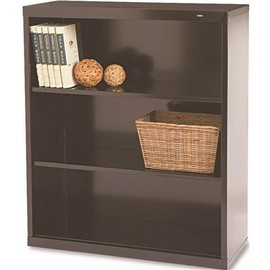 Tennsco 34-1/2 in. W x 13-1/2 in. D x 40 in. H Black Metal 3-Shelves Bookcase