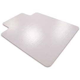 Cleartex 48 in. x 53 in. Polycarbonate Chair Mat with Lip, Clear