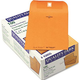 QUALITY PARK PRODUCTS PARK RIDGE KRAFT CLASP ENVELOPE, 6 X 9, LIGHT BROWN, 100/BOX