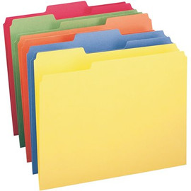 Smead File Folders 1/3 in. Cut Top Tab Letter Bright Assorted Colors (100-Box)