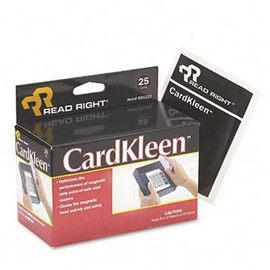 Read Right Cardkleen Presaturated Magnetic Head Cleaning Cards (25 per Box)