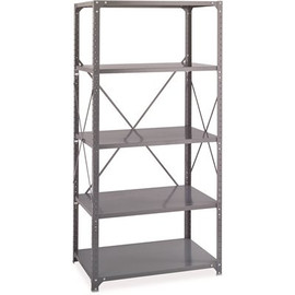 Safco 36 in. W x 18 in. D x 75 in. H Dark Gray 5-Shelves Commercial Steel Shelving Unit