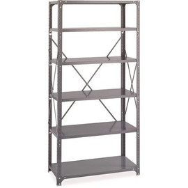 Safco 36 in. W x 24 in. D x 75 in. H Dark Gray 6-Shelves Commercial Steel Shelving Unit