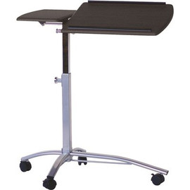 Mayline 29.5 in. Rectangular Charcoal Black Laptop Desks with Wheels