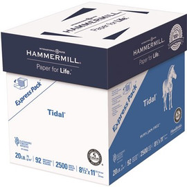 Hammermill Tidal MP 20 lbs. 8-1/2 in. x 11 in. Paper Express Pack, White (2500/Carton)