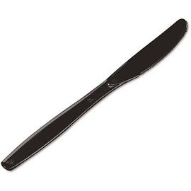 DIXIE Bulk Heavy-Weight Black Plastic Cutlery