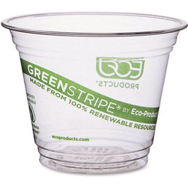 Eco-Products 9 oz. Clear Compostable Corn-Based Cold Drink Cups (1,000 per Carton)