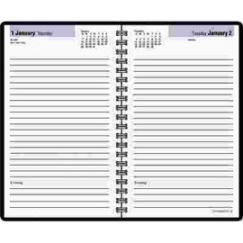 AT-A-GLANCE AT-A-GLANCE DAILY APPOINTMENT BOOK, NO APPOINTMENT TIMES, 4-7/8 X 8, BLACK