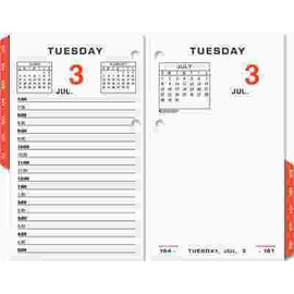 At-A-Glance AT-A-GLANCE TWO-COLOR DAILY DESK CALENDAR REFILL W/MONTHLY TABS, 3-1/2W X 6H