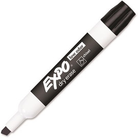 EXPO 12 Low Odor Dry Erase Markers Chisel Tip in Black