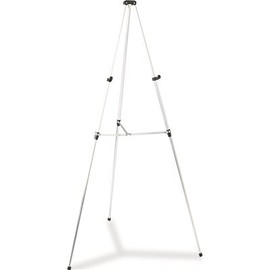 GBC-COMMERCIAL & CONSUMER GRP LIGHTWEIGHT TELESCOPING TRIPOD EASEL, 38" TO 66" HIGH, ALUMINUM, SILVER