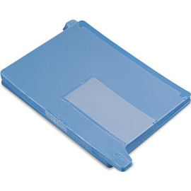 SMEAD MFG. END TAB OUT GUIDES WITH POCKETS, VINYL, LETTER, BLUE, 25/BOX