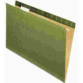 Esselte Pendaflex Corp. PENDAFLEX REINFORCED HANGING FILE FOLDERS, UNTABBED, KRAFT, LEGAL, STANDARD GREEN, 25/BOX