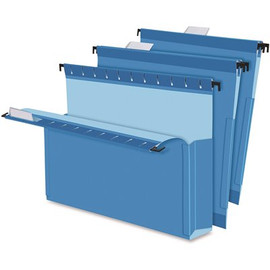 Pendaflex 2 in. Expansion Hanging Box Bottom Folders with Sides, Legal, Blue (25-Box)