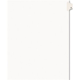 Avery Dennison AVERY AVERY-STYLE LEGAL SIDE TAB DIVIDERS, ONE-TAB, TITLE A, LETTER, WHITE, 25/PACK