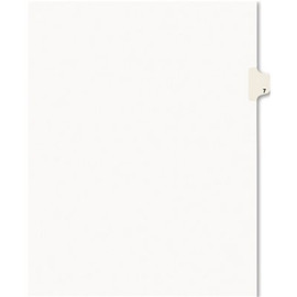 Avery Dennison AVERY AVERY-STYLE LEGAL SIDE TAB DIVIDER, TITLE: 7, LETTER, WHITE, 25/PACK