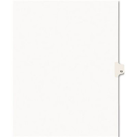 Avery Dennison AVERY AVERY-STYLE LEGAL SIDE TAB DIVIDER, TITLE: 13, LETTER, WHITE, 25/PACK