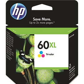 HP 60XL Original Inkjet Ink Cartridge, Cyan, Magenta, Yellow