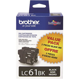 Brother (LC-61) Ink 500 Page-Yield 2/Pack in Black