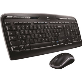 Logitech MK320 Wireless Desktop Set, Keyboard/Mouse, USB, Black