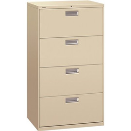 Basyx 600 Series 4-Drawer 30 in. W x 19-1/4 in. D Putty Lateral File