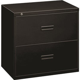 Basyx 400 Series 2-Drawer 36 in. W x 19-1/4 in. D x 28-3/8 in. H Black Lateral File