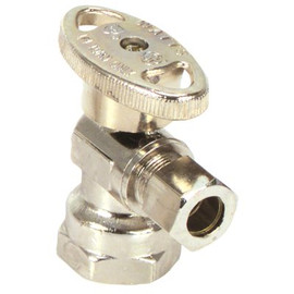 Premier Quarter Turn Angle Stop, 1/2 in. IPS x 1/4 in. Compression, Lead Free
