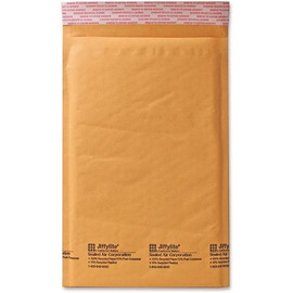 Sealed Air Jiffylite Self-Seal Mailer, Side Seam, #0, 6 X 10, Golden Brown, 25/Carton