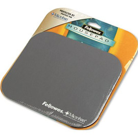 Fellowes Mfg. MOUSE PAD W/MICROBAN, NONSKID BASE, 9 X 8, SILVER