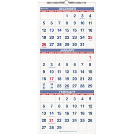 AT-A-GLANCE 12 in. x 27 in. 3-Months-Per-Page 14-Month Vertical Format Wall Calendar