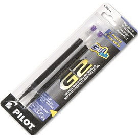 PILOT CORP. OF AMERICA PILOT REFILL FOR G2 GEL, DR. GRIP GEL/LTD, EXECUGEL G6, Q7, FINE, PURPLE, 2/PACK