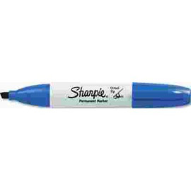 SANFORD PERMANENT MARKER, 5.3MM CHISEL TIP, BLUE, DOZEN