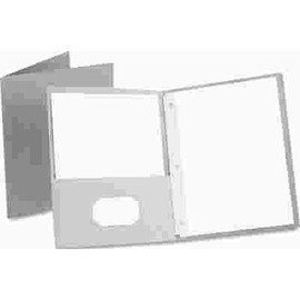 Esselte Pendaflex Corp. PENDAFLEX PAPER TWIN-POCKET PORTFOLIO, TANG CLIP, LETTER, 1/2" CAPACITY, GRAY, 25/BOX