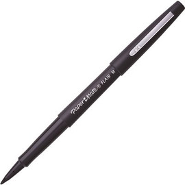 Newell Rubbermaid 12 Medium Point Guard Flair Porous Point Stick Pen, Black Ink