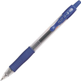 Pilot G2 Roller Ball Retractable Gel Pen, Blue Ink Extra Fine Dozen