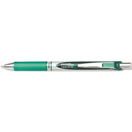 ENERGEL RTX ROLLER BALL RETRACTABLE GEL PEN, GREEN INK, MEDIUM