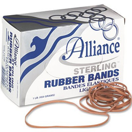 Alliance Rubber STERLING ERGONOMICALLY CORRECT RUBBER BANDS, #117B, 7 X 1/8, 250 BANDS/1LB BOX
