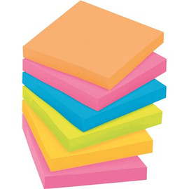 Post-It 3 in. x 3 in., Super Sticky Notes, 5 Ultra Colors (90-Sheet Pads/Pack, 12-Pack)