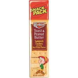 Keebler 1.80 oz. Peanut Butter Salty Snack Pack 8-Cracker Peanut Butter Sandwich Crackers (12-Pack/Box)