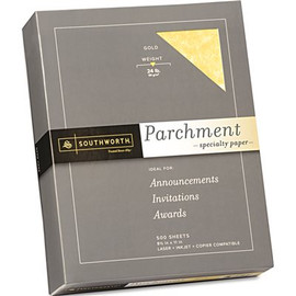 SOUTHWORTH CO. PARCHMENT SPECIALTY PAPER, 24 LBS., 8-1/2 X 11, GOLD, 500/BOX