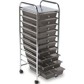Advantus Corporation PORTABLE DRAWER ORGANIZERS, 15-1/2W X 13D X 37-5/8H, CHROME/SMOKE Advantus Corporation PORTABLE DRAWER ORGANIZERS, 15-1/2W X 13D X 37-5/8H, CHROME/SMOKE