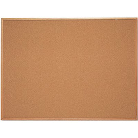 ACCO Brands CORK BULLETIN BOARD, CORK OVER FIBERBOARD, 48 X 36, NATURAL OAK FRAME